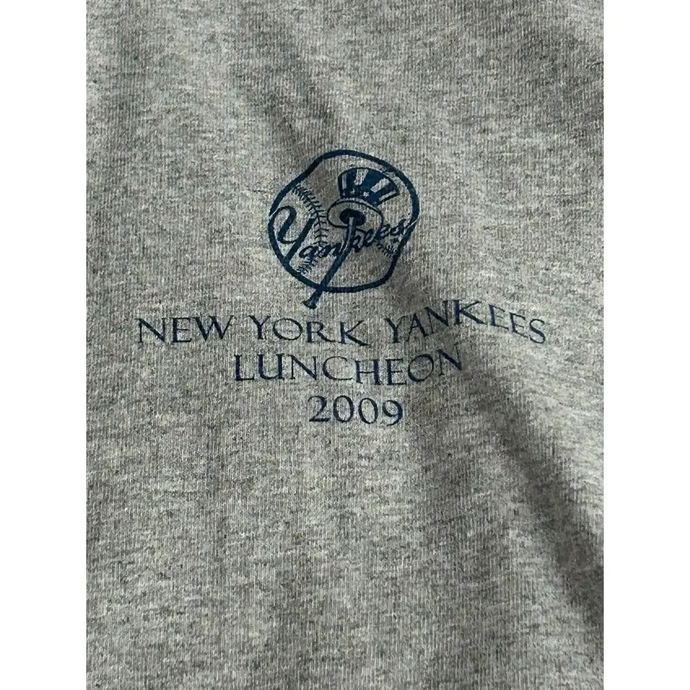 New York Yankees Luncheon 2009 Heather Gray T-Shirt Men Size Xl Gildan Very Rare